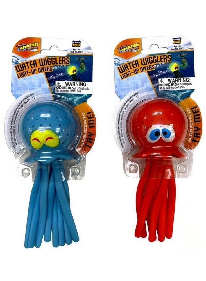 SPLASH BOMBS Water Wigglers Light Up Divers Assorted Colors - Image 1