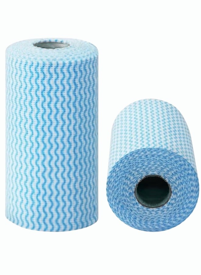 ركسو مناديل تنظيف للمطبخ، قابلة للغسل وسريعة الجفاف، مناشف اطباق غير منسوجة لتنظيف المطبخ، لفة مناديل فائقة الامتصاص وقابلة لاعادة الاستخدام. - Image 3