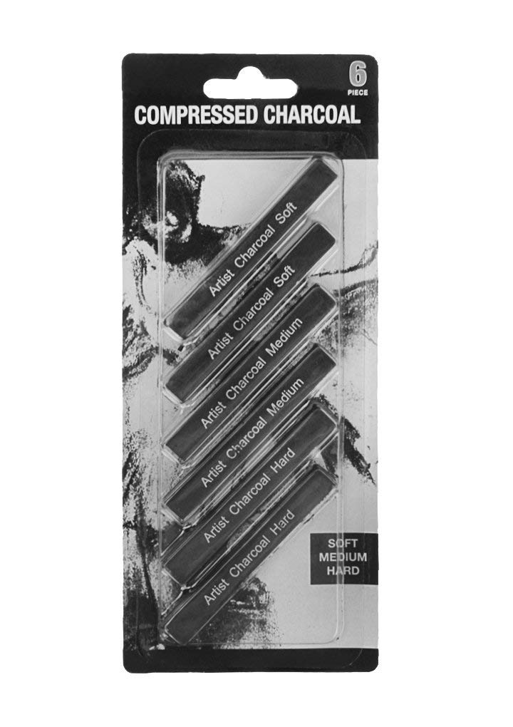 53 Arts 53ARTS Drawing Shading Compressed Charcoal Sticks, 6 Piece - Image 1