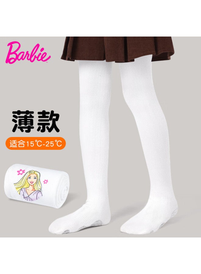 Barbie Girls' White Tights Children's Leggings Girls' Black All-match Student Leggings Spring And Autumn Thin Section - Image 1