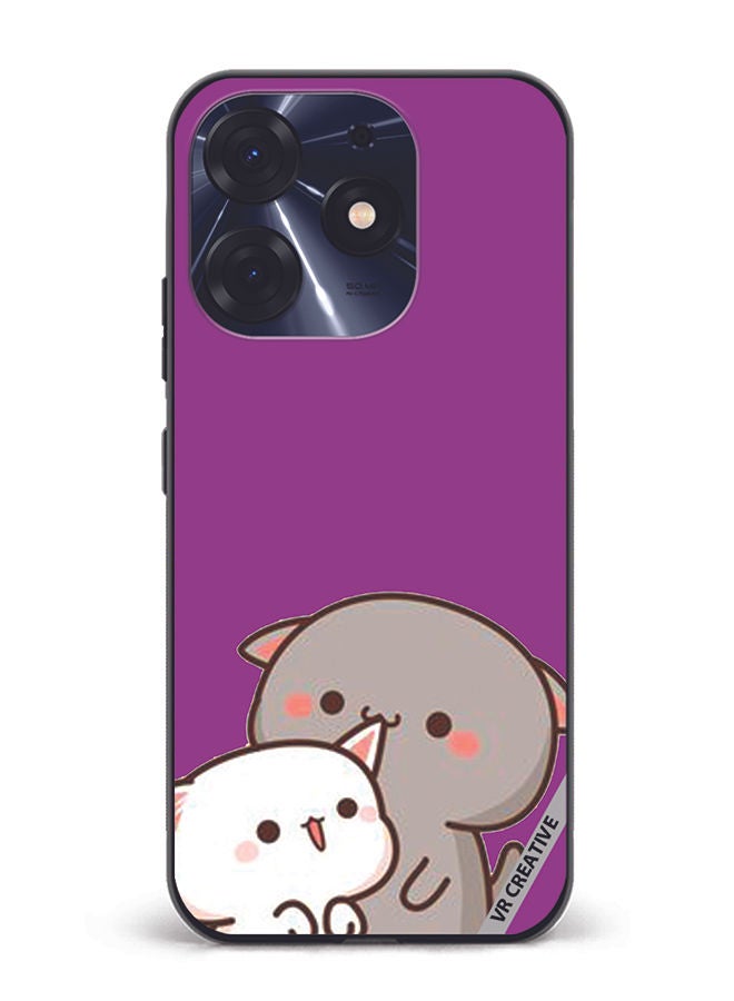VR CREATIVE Protective Case Cover For Tecno Spark 10 Pro Two Cute Cats Design Multicolour - Image 1