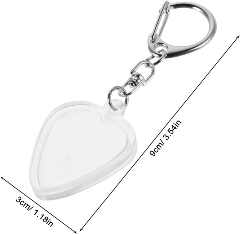 Abaodam Guitar Pick Storage Box Heart Keychain Standard Plectrum Holder Portable Picks Display Case for Musicians and Enthusiasts - Image 2