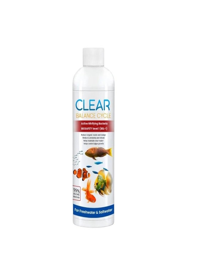 BM BROTHERS Automatic Fish Tank Cleaner - Cloudy Water Remover & Water Cycle Balancer - Crystal Clear Aquarium Water Treatment for Freshwater & Marine Tanks - Safe for Fish & Plants (500ml) (100) - Image 1