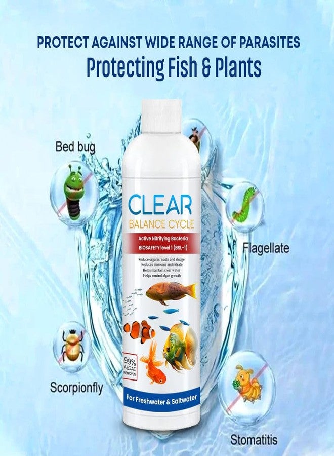 BM BROTHERS Automatic Fish Tank Cleaner - Cloudy Water Remover & Water Cycle Balancer - Crystal Clear Aquarium Water Treatment for Freshwater & Marine Tanks - Safe for Fish & Plants (500ml) (100) - Image 2