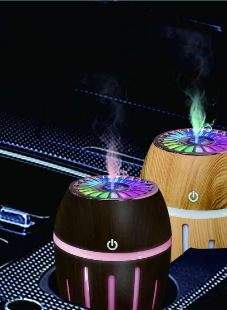 Aroma Diffuser Air Humidifier – Wooden Heart Design Fragrance Diffuser with LED Light Display - Image 2