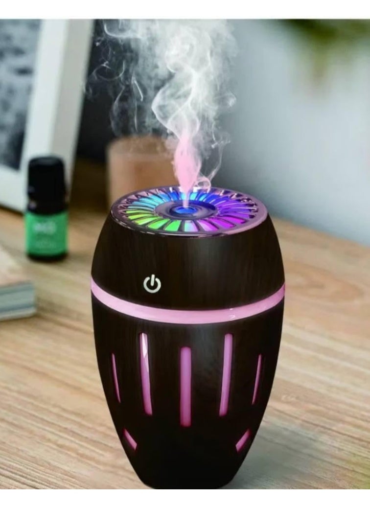 Aroma Diffuser Air Humidifier – Wooden Heart Design Fragrance Diffuser with LED Light Display - Image 3