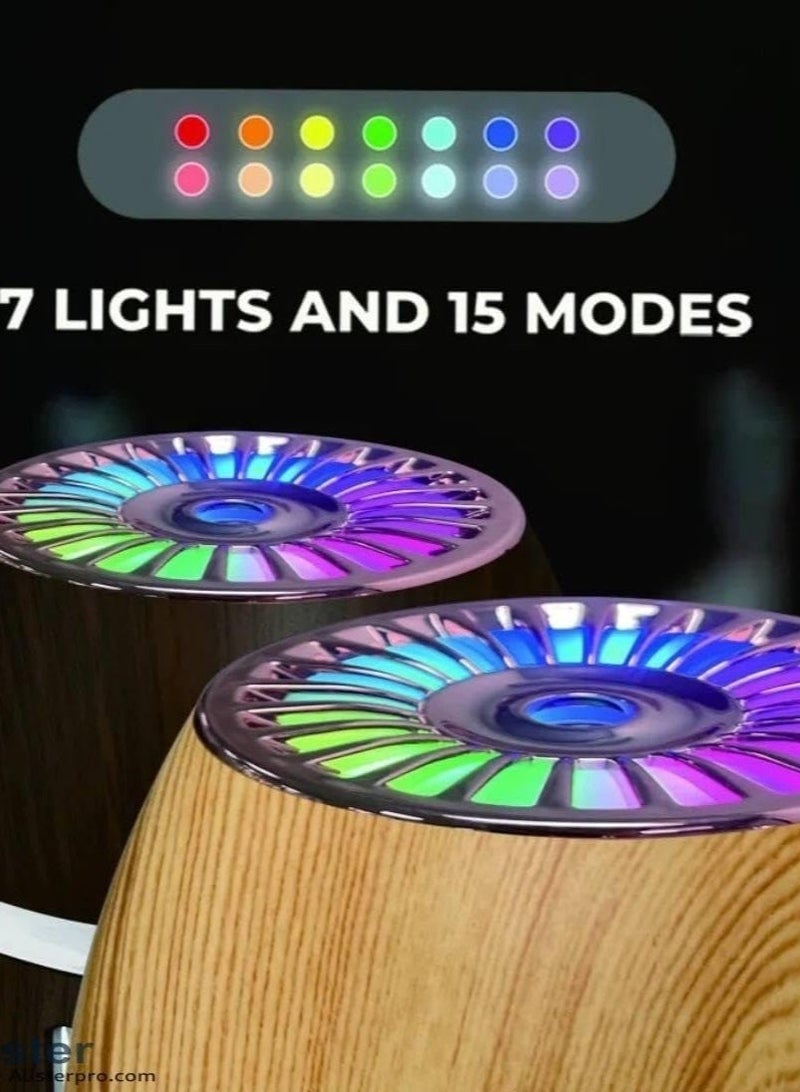 Aroma Diffuser Air Humidifier – Wooden Heart Design Fragrance Diffuser with LED Light Display - Image 5