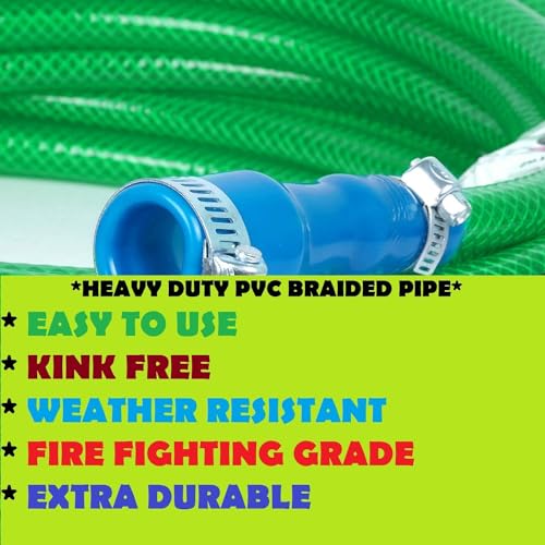 EPISKEY® Heavy Duty Expandable Garden Hose - Flexible Water Pipe with Double Latex Core 8 Pattern Spray Gun, Braided Outer Layer - Small No Kink Hose (Size : 1/2 inch Length: 10M_GUN) - Image 3