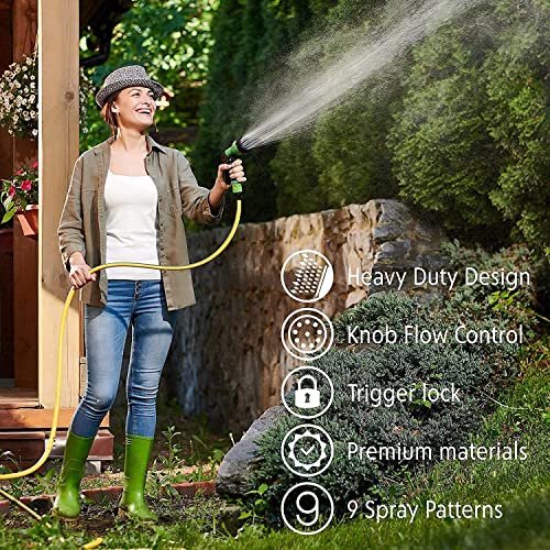 EPISKEY® Heavy Duty Expandable Garden Hose - Flexible Water Pipe with Double Latex Core 8 Pattern Spray Gun, Braided Outer Layer - Small No Kink Hose (Size : 1/2 inch Length: 10M_GUN) - Image 4