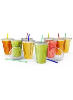 Generic 50-Piece Disposable Plastic Cup with Flat Lid,250 ML  - Image 3