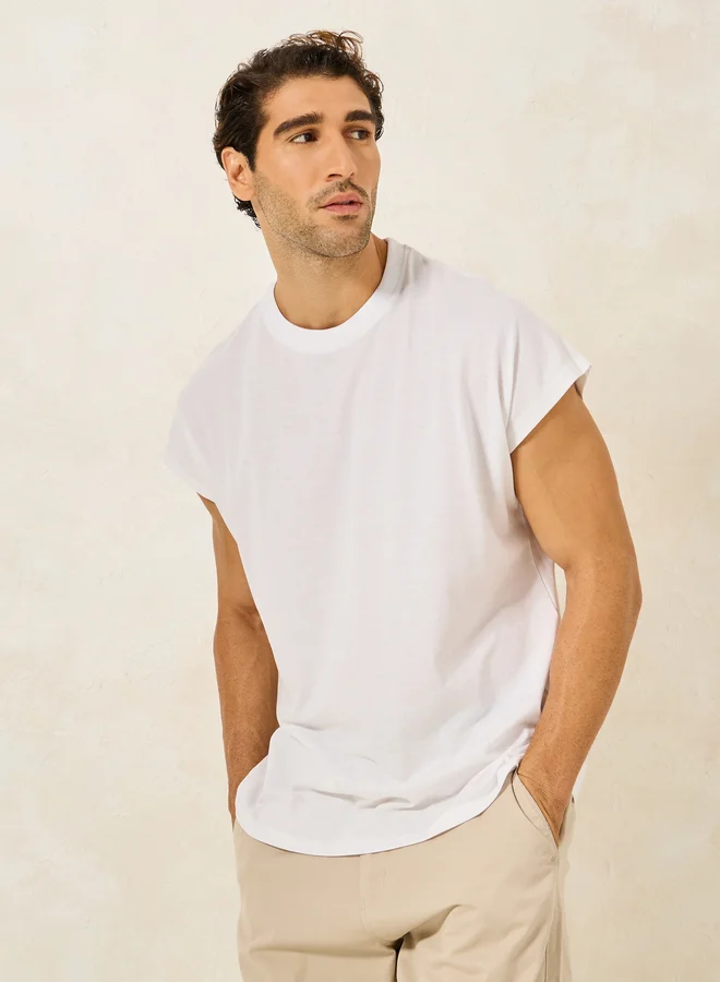 Styli Styli Cap Sleeve Cotton Rich Oversized T-Shirt