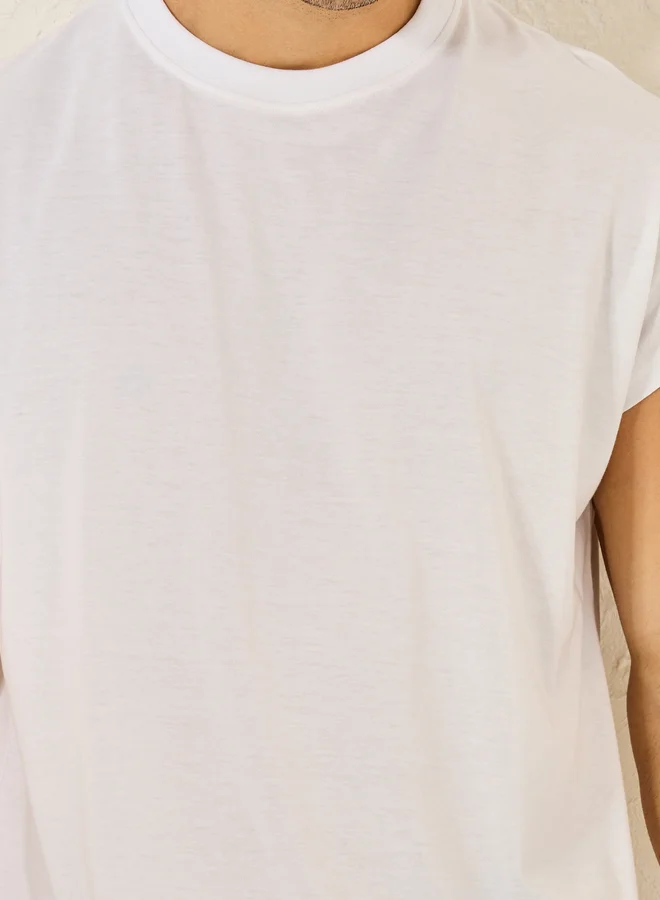 Styli Styli Cap Sleeve Cotton Rich Oversized T-Shirt