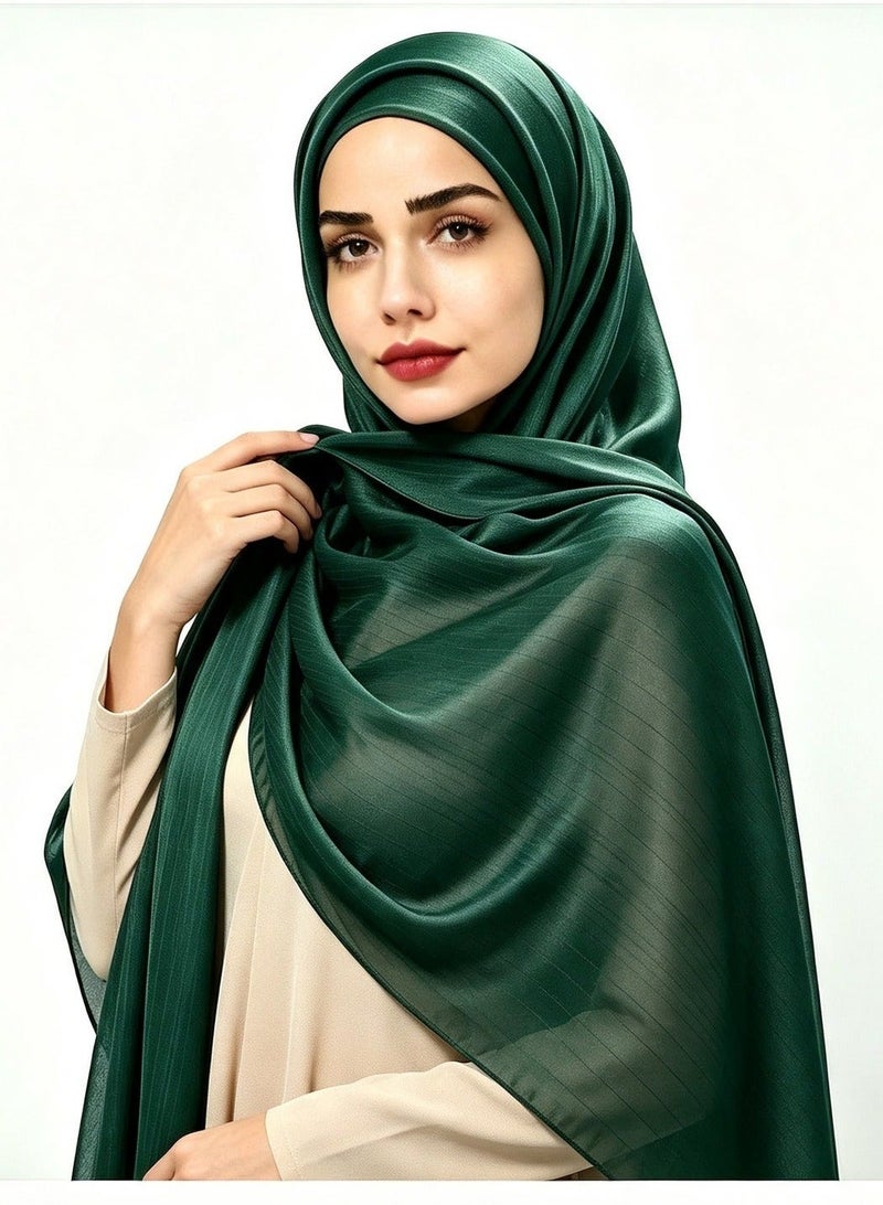Women’s summer island-style silk crepe headscarf; a shimmering silk scarf that is light, breathable and radiant - Image 1