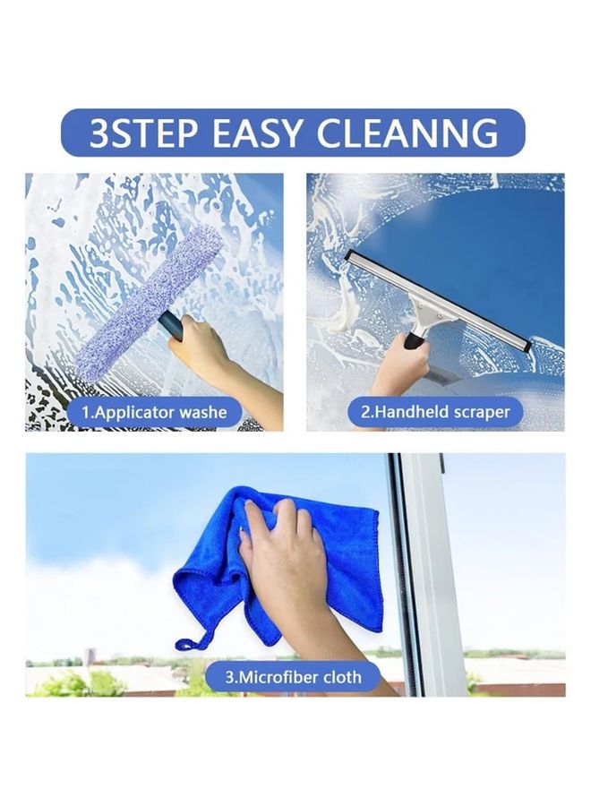 2pcs Professional Window Cleaning Kit Squeegee Scrubber For Glass Shower Car - Image 3