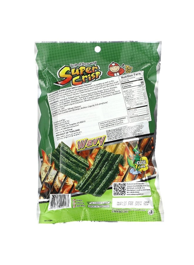 Tao Kae Noi Tao Kae Noi, Grilled Seaweed Super Crisp, Wavy, Classic, 0.84 oz (24 g)  - Image 2
