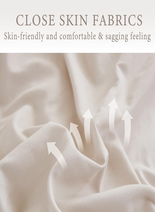 Herside Beige Boho Comforter Queen Size,Shabby Chic Ruffle Bedding Set,2 Layers Ruffles Fluffy Vintage Comforter Home Decor,Farmhouse 3 Pcs Microfiber Lightweight Comforter Set for Women Girls - Image 5