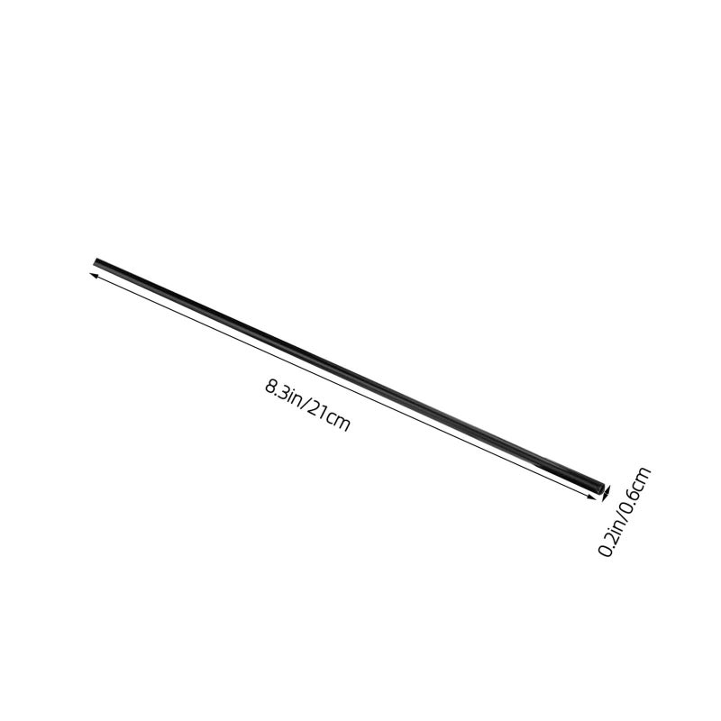 500 Black Disposable Plastic Straws 21cm for Cold Drinks Party Event Supplies - Image 3