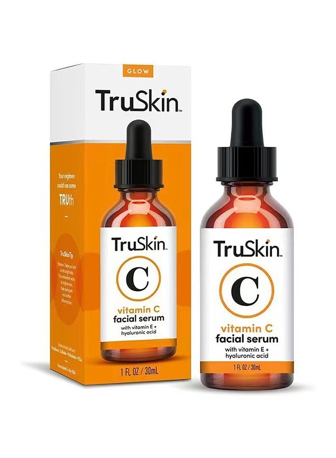 TruSkin Vitamin C Facial Serum Original Liquid,Delicate And Moisturizing,Vitamin C supplemental Nutrition,Skin Brightening Essence For Dark Spots,Dark Skin,Neck Lines And Skin Absorption - Image 1
