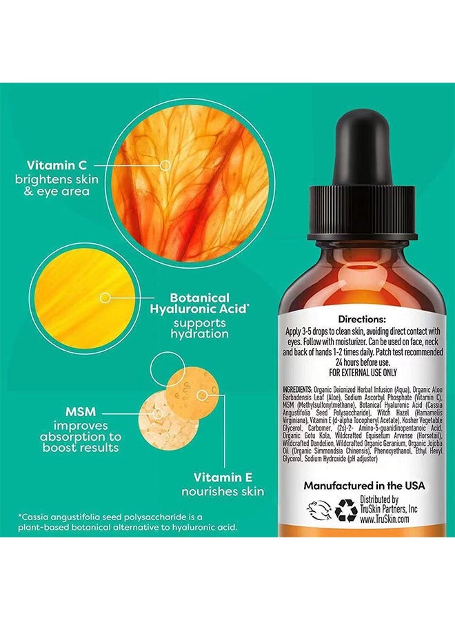 TruSkin Vitamin C Facial Serum Original Liquid,Delicate And Moisturizing,Vitamin C supplemental Nutrition,Skin Brightening Essence For Dark Spots,Dark Skin,Neck Lines And Skin Absorption - Image 5