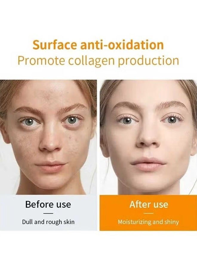 TruSkin Vitamin C Facial Serum Original Liquid,Delicate And Moisturizing,Vitamin C supplemental Nutrition,Skin Brightening Essence For Dark Spots,Dark Skin,Neck Lines And Skin Absorption - Image 3