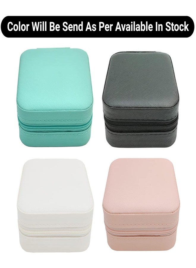 DHARNIX Mini Jewelry Travel Case,Small Travel Jewelry Organizer, Portable Jewelry Box Travel Mini Storage Organizer Portable Display Storage Box For Rings Earrings Necklaces Gifts (Multicolor) - Image 2
