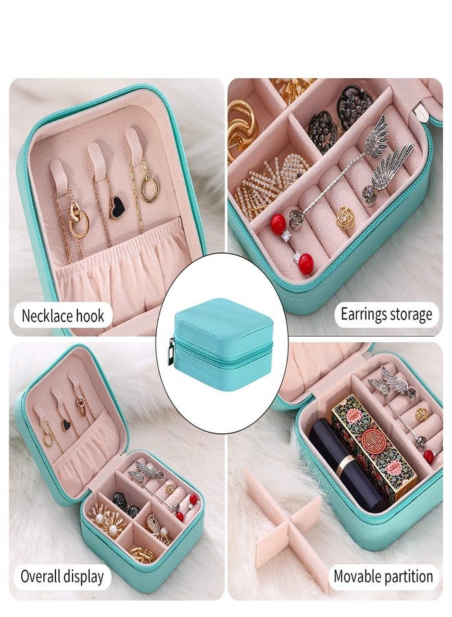 DHARNIX Mini Jewelry Travel Case,Small Travel Jewelry Organizer, Portable Jewelry Box Travel Mini Storage Organizer Portable Display Storage Box For Rings Earrings Necklaces Gifts (Multicolor) - Image 5