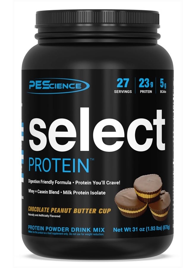 PEScience - Select Low Carb Protein Powder, Chocolate Peanut Butter Cup, 27 Serving, Keto Friendly and Gluten Free - Image 1