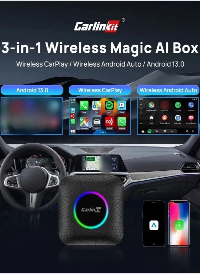 Carlinkit - جديد CarlinKit 8GB CarPlay Android Auto Wireless محول دونجل محمول لراديو السيارة OEM مع تشغيل السيارة السلكية - Image 1