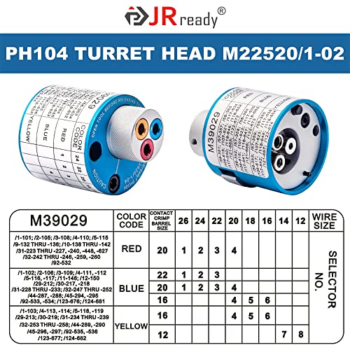 JRready PH104 M22520/1-04 جهاز تحديد موضع الرأس المدبب لـ NEW-ASF1، NEW-AS1، أداة التثبيت ACT-M201، مناسبة لسلسلة MIL-DTL-38999 12# 16# 20# دبابيس ومآخذ - Image 2