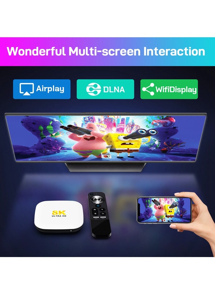 اتش 96 ماكس - صندوق تلفزيون يعمل بنظام Android 13.0 مع معالج RK3528 رباعي النواة ARM Cortex A53 يدعم 2.4G و6G WIFI وBluetooth 5.0 TV Set Top Box - Image 1