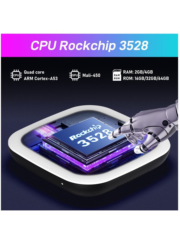 اتش 96 ماكس - صندوق تلفزيون يعمل بنظام Android 13.0 مع معالج RK3528 رباعي النواة ARM Cortex A53 يدعم 2.4G و6G WIFI وBluetooth 5.0 TV Set Top Box - Image 1