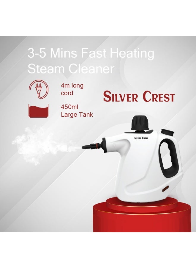 SILVER CREST High-Pressure Steam Cleaning Machine 1500W – Powerful Steam Cleaner Eliminates 99.9% of Dirt and Germs – 450ml Tank with Fast Heating - Image 3