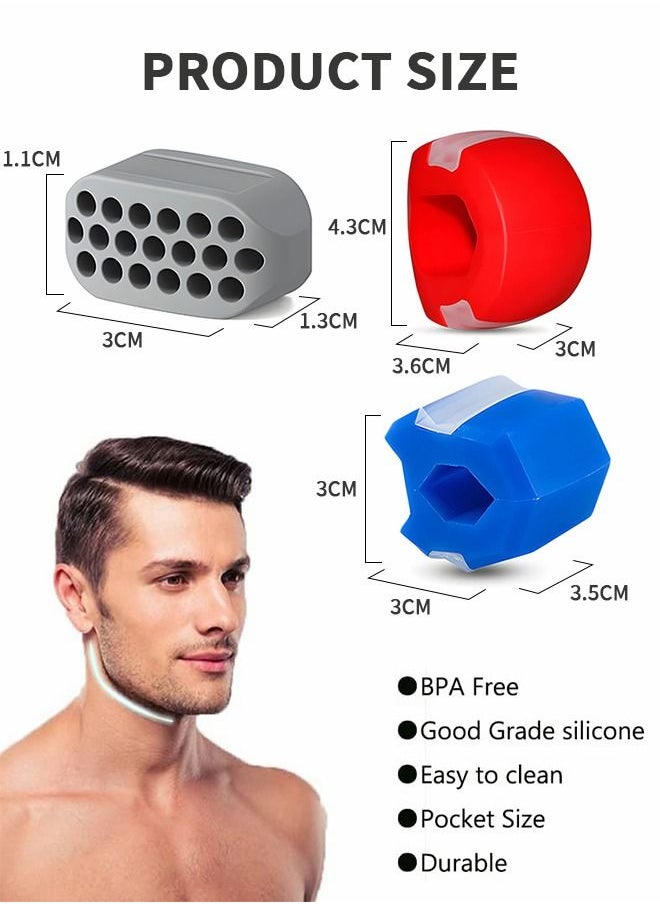 GROIC 3 Pack Athletic Bundle Jaw Enhancer - Jaw, Face, and Neck Exerciser,Helps Reduce Stress Cravings Facial Exerciser,Masseter Ball of Face  - Image 4
