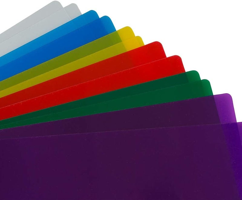 JAM Paper Plastic Sleeves - Legal Size - 9 x 14 1/2 - Assorted Color Project Pockets - 12 Page Protectors/Pack - Image 4
