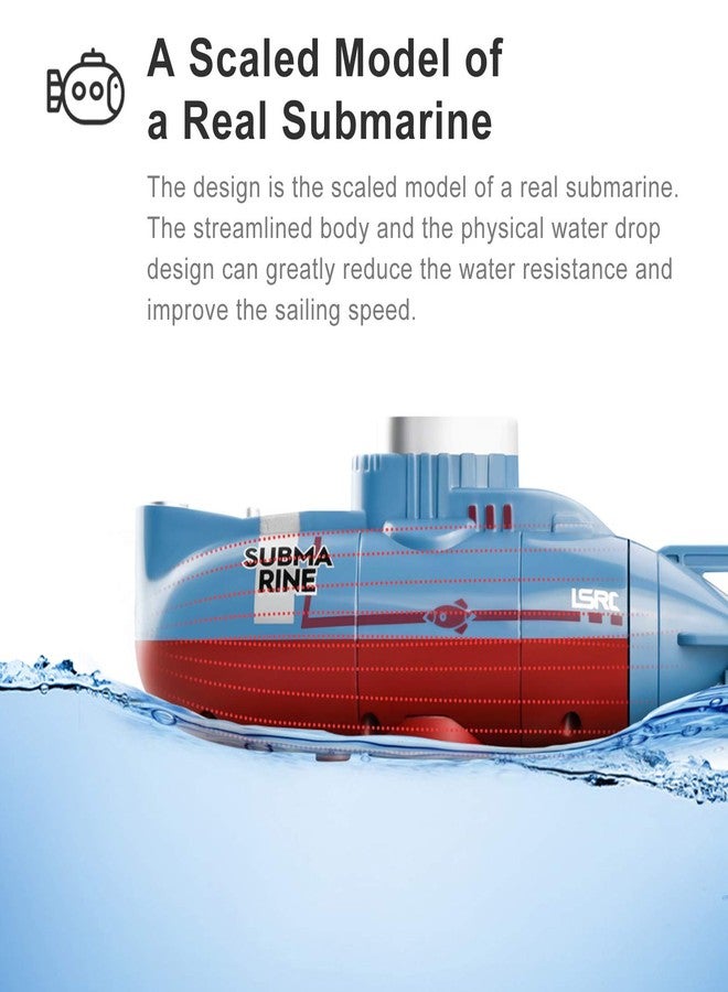 GoolRC Mini RC Submarine for Kids, LSRC-SMI Remote Control Boat Waterproof Diving Toy for Boys and Girls (White) - Image 5