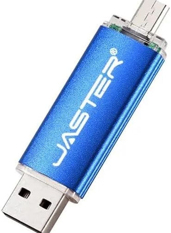 Custom Logo 64GB Blue USB Flash Drive OTG Pen Drive Gift - Image 1