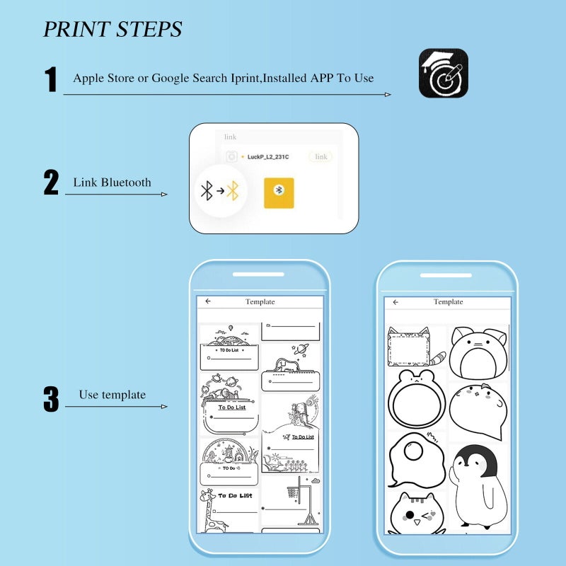 Mini Pocket Label Printer Wireless Thermal Paper Sticker Bluetooth Label Printing - Image 5