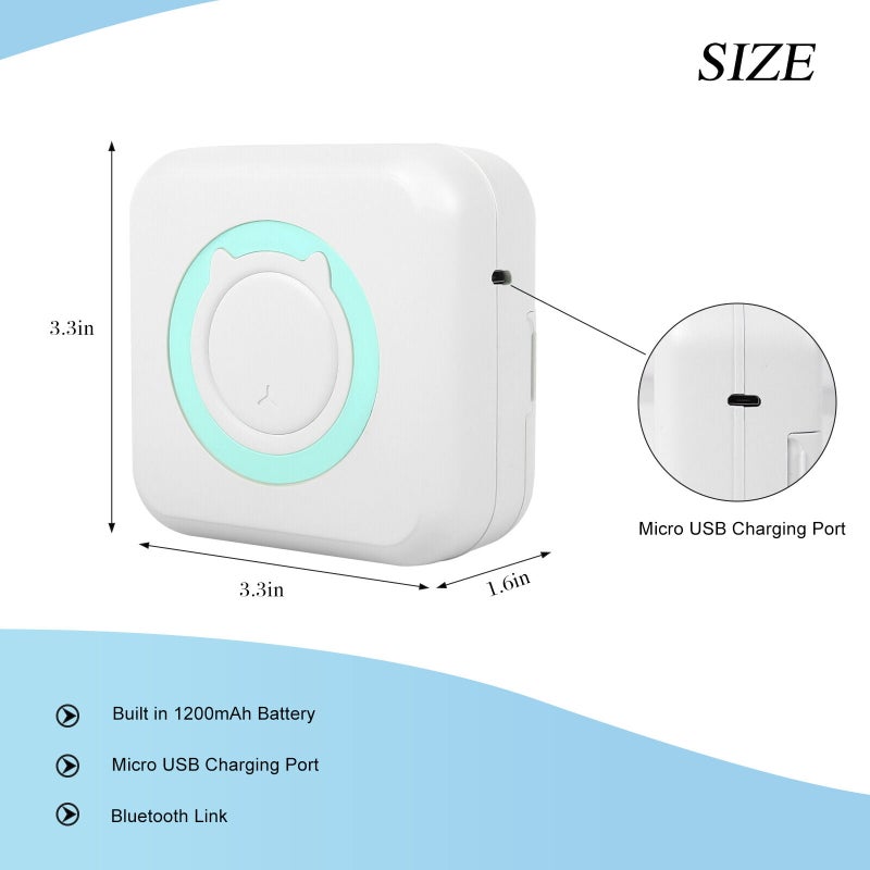 Mini Pocket Label Printer Wireless Thermal Paper Sticker Bluetooth Label Printing - Image 4