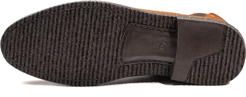 Dufy Bitter Brown Men's Suede Flat Boots
