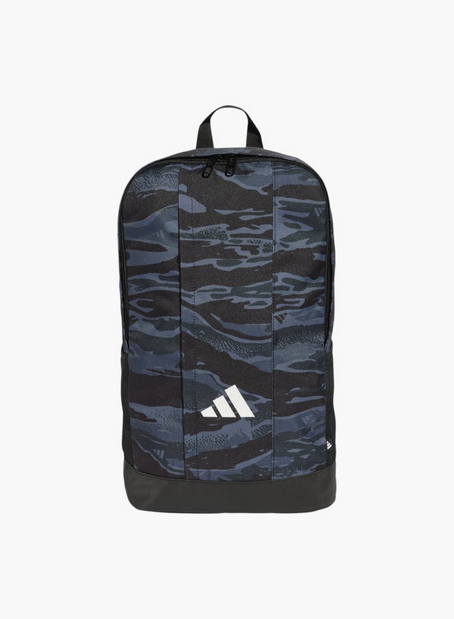 Adidas حقيبة ظهر مدرسية بطباعة شعار مع أحزمة كتف قابلة للتعديل وإغلاق بسحاب - Image 1
