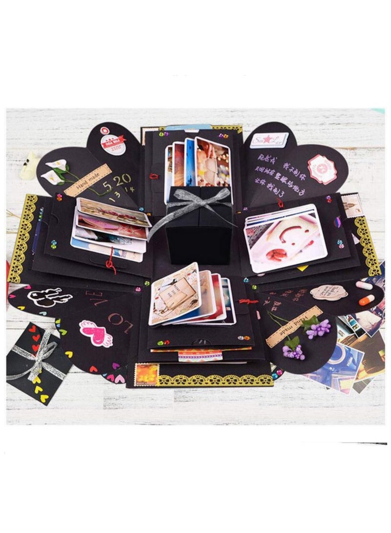 DIY Surprise Love Explosion Box Gift for Anniversary Birthday Scrapbook Photo Album Party Creative Handmade Memory Keepsake Present Romantic Couple Personalized Customizable Exploding Box - Image 5
