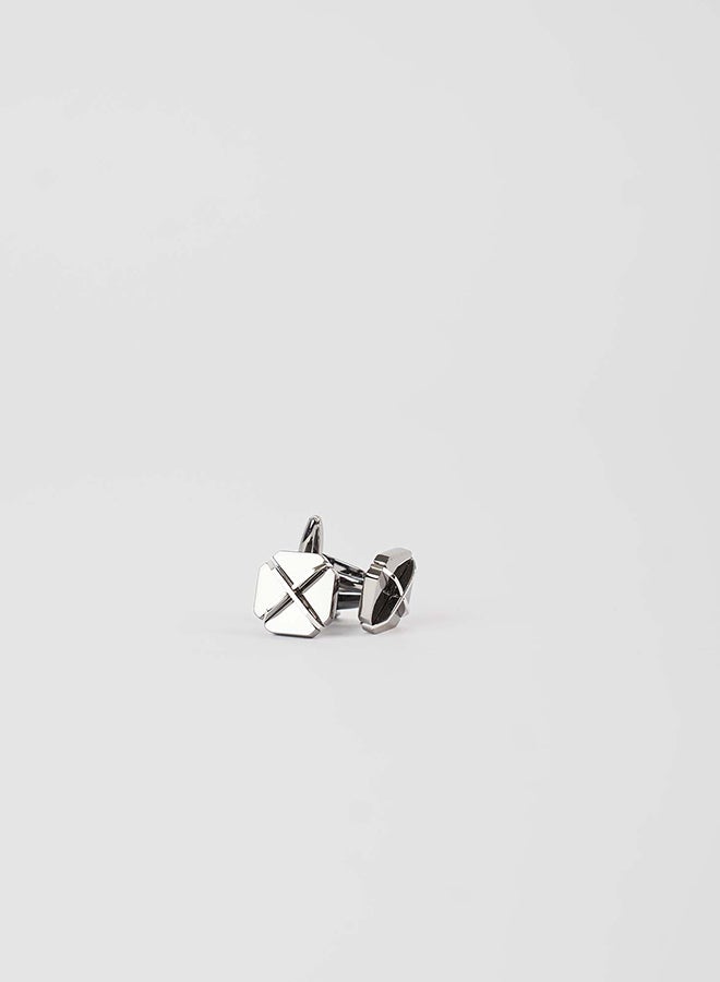 Dalydress Men Cuff-Link M Gunmetal/Silver - Image 3