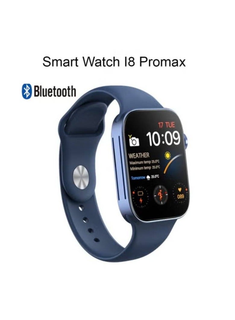 AROAQ Blue Smart Watch i8 Pro Max Sport Fitness Waterproof with Health & Activity Tracking - Image 2
