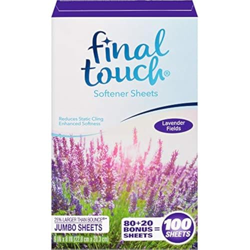Final Touch منعم الأقمشة النهائي برائحة حقول اللافندر 100 ورقة - Image 1