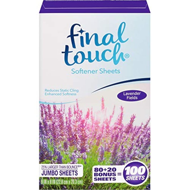 Final Touch منعم الأقمشة النهائي برائحة حقول اللافندر 100 ورقة - Image 3