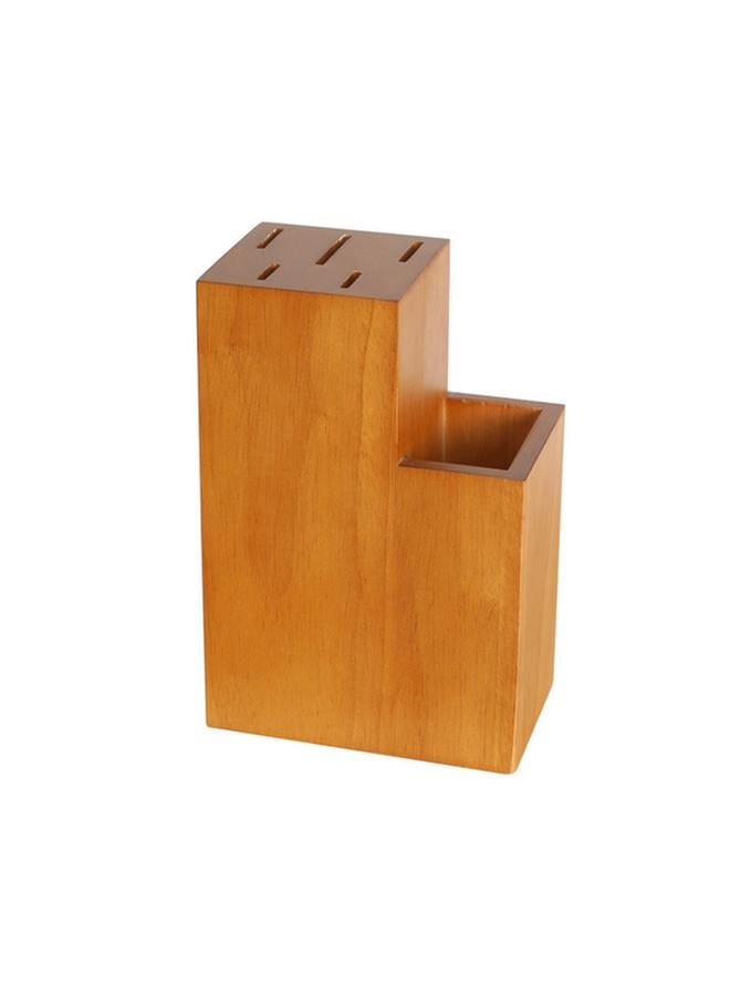 HATCHEN 6-Piece Stainless Steel Sharp Blade Kitchen Knife Set with Storage Block Silver and Brown BH03 - Image 2