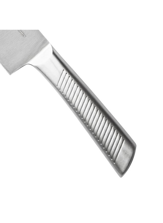 HATCHEN 6-Piece Stainless Steel Sharp Blade Kitchen Knife Set with Storage Block Silver and Brown BH03 - Image 4