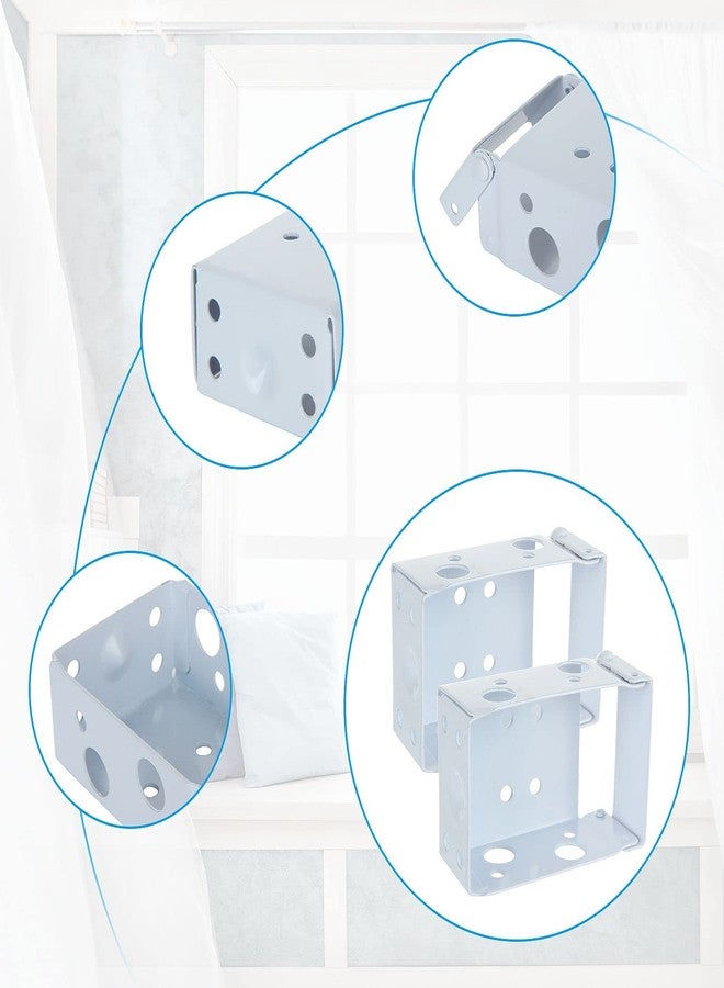 ZOEYES 12 Pcs Blind Brackets 2 Inch Low Profile Mounting Bracket for Window Blinds (White) - Image 3