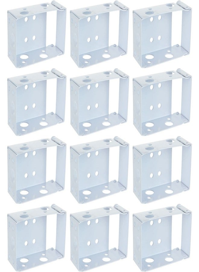 ZOEYES 12 Pcs Blind Brackets 2 Inch Low Profile Mounting Bracket for Window Blinds (White) - Image 1