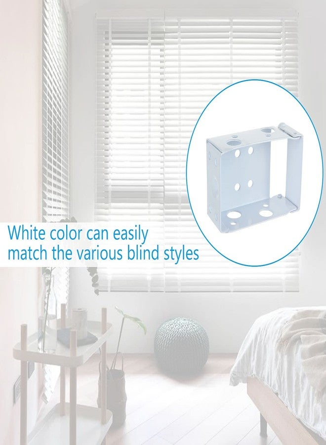 ZOEYES 12 Pcs Blind Brackets 2 Inch Low Profile Mounting Bracket for Window Blinds (White) - Image 5